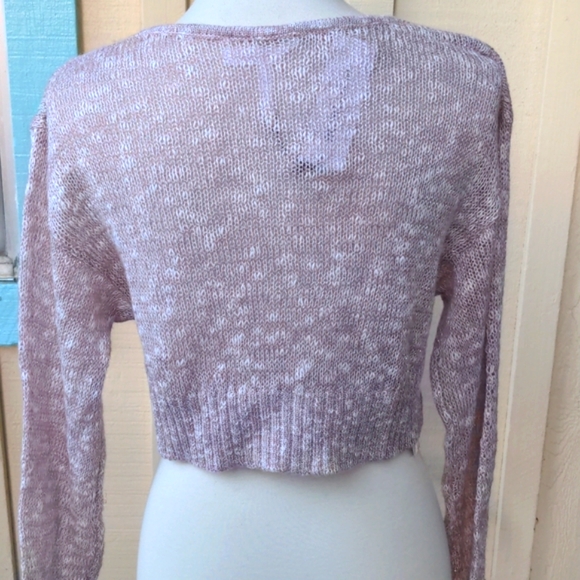 BCBGenerationTwist Tie Knot Long Sleeve Sweater Heather Xs Small New - Picture 2 of 5